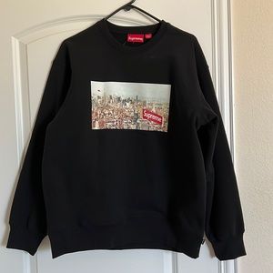 Supreme Aerial Crewneck Sweatshirt Black Size M